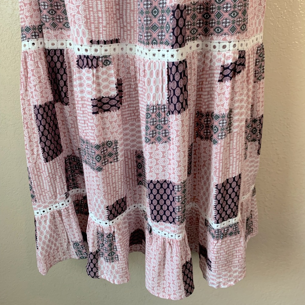 Boho Cottagecore Patchwork Pink Black Tiered Tass… - image 7